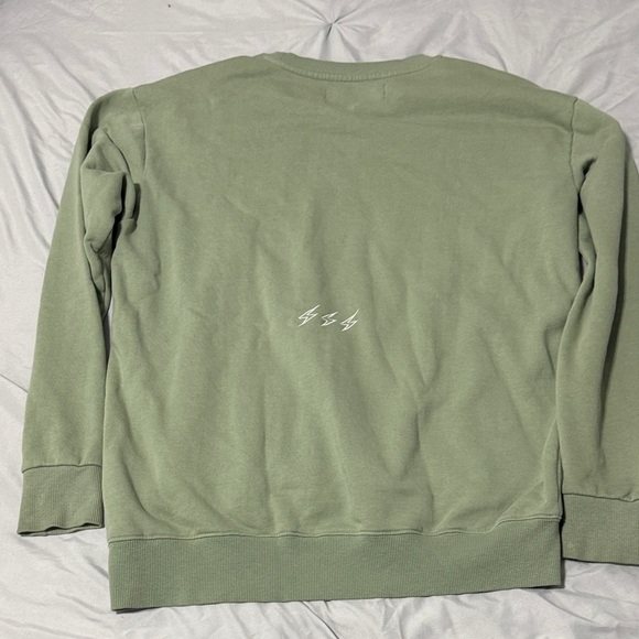 Seek Discomfort Women’s S Sage Green Crewneck Sweatshirt Organic Cotton Pullover - Picture 8 of 10